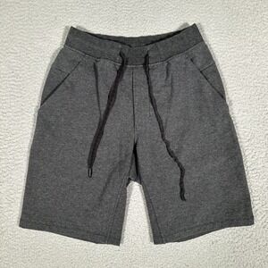 Lululemon Shorts Mens‎ Small Gray 9" City Sweat Casual Preppy Logo Drawstring